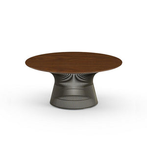 Platner Bronze 36" Coffee Table Coffee Tables Knoll Veneer Light Walnut Top + $4045.00 