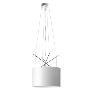 Ray Suspension Lamp hanging lamps Flos Glossy Black Painted Metal - Halogen 