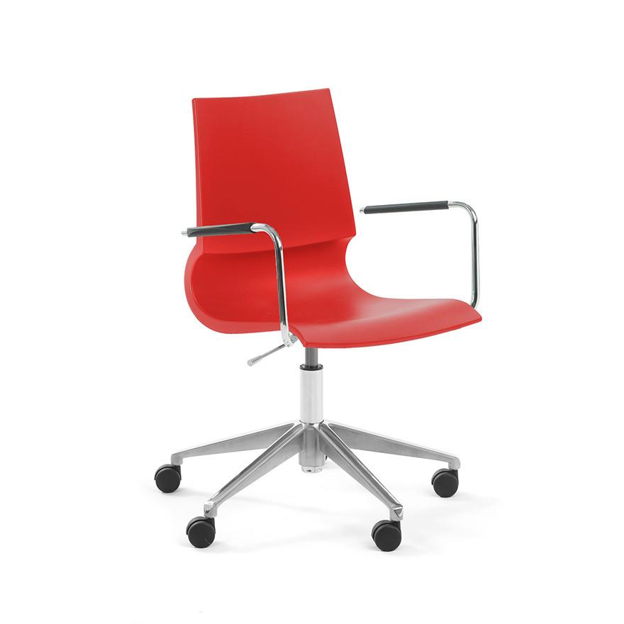 Gigi Swivel Chair task chair Knoll Arms +$132.00 Red