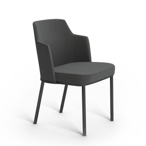 Remix Side Chair Side/Dining Knoll Glides Charcoal 