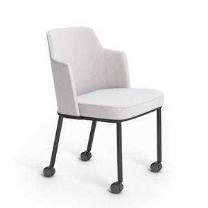 Remix Side Chair Side/Dining Knoll Hard Casters Stone 