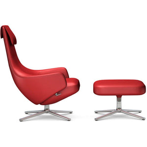 Repos Lounge Chair & Ottoman lounge chair Vitra Polished 16.1-Inch Leather Contrast - Red - 70 +$900.00