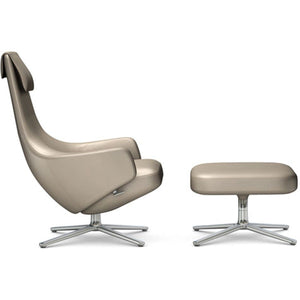 Repos Lounge Chair & Ottoman lounge chair Vitra Polished 16.1-Inch Leather Contrast - Sand - 71 +$900.00