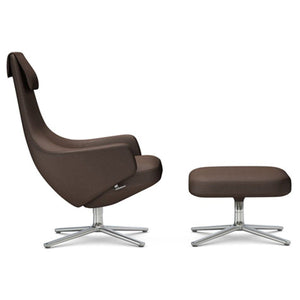 Repos Lounge Chair & Ottoman lounge chair Vitra Polished 18.1-Inch Cosy Contrast - Nutmeg - 03
