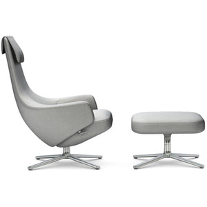 Repos Lounge Chair & Ottoman lounge chair Vitra Polished 16.1-Inch Cosy Contrast - Pebble Grey - 01