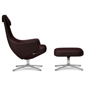 Repos Lounge Chair & Ottoman lounge chair Vitra Polished 18.1-Inch Cosy Contrast - Aubergine - 05