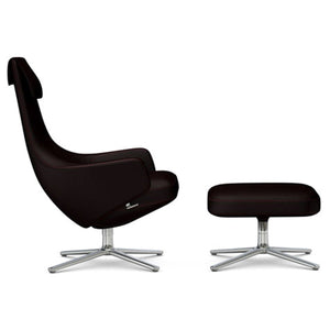 Repos Lounge Chair & Ottoman lounge chair Vitra Polished 18.1-Inch Cosy Contrast - Dark Aubergine - 06