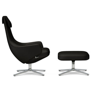 Repos Lounge Chair & Ottoman lounge chair Vitra Polished 18.1-Inch Cosy Contrast - Black Forest - 08