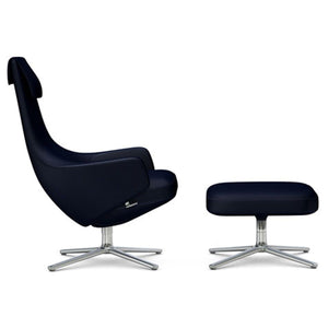 Repos Lounge Chair & Ottoman lounge chair Vitra Polished 18.1-Inch Cosy Contrast - Night Blue - 09