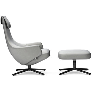 Repos Lounge Chair & Ottoman lounge chair Vitra Basic Dark 16.1-Inch Cosy Contrast - Pebble Grey - 01