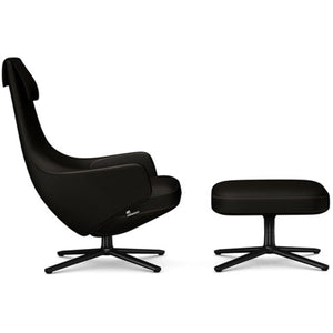 Repos Lounge Chair & Ottoman lounge chair Vitra Basic Dark 16.1-Inch Cosy Contrast - Velvet Brown - 04