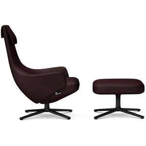 Repos Lounge Chair & Ottoman lounge chair Vitra Basic Dark 16.1-Inch Cosy Contrast - Aubergine - 05