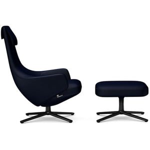 Repos Lounge Chair & Ottoman lounge chair Vitra Basic Dark 16.1-Inch Cosy Contrast - Night Blue - 09