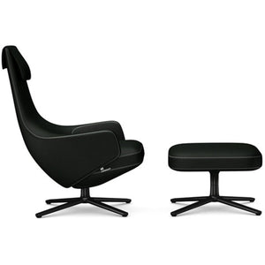 Repos Lounge Chair & Ottoman lounge chair Vitra Basic Dark 16.1-Inch Cosy Contrast - Merino Black - 11