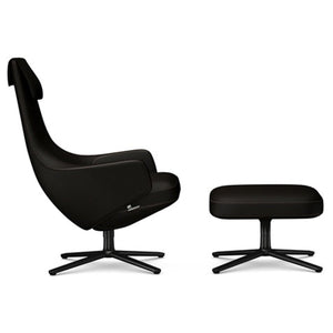 Repos Lounge Chair & Ottoman lounge chair Vitra Basic Dark 18.1-Inch Cosy Contrast - Velvet Brown - 04