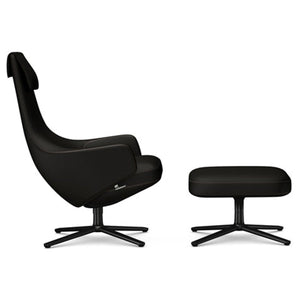 Repos Lounge Chair & Ottoman lounge chair Vitra Basic Dark 18.1-Inch Cosy Contrast - Black Forest - 08