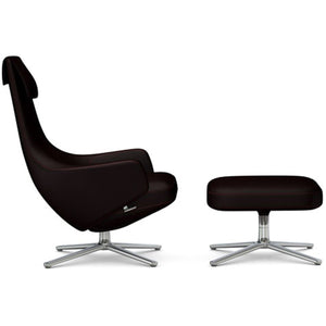 Repos Lounge Chair & Ottoman lounge chair Vitra Polished 16.1-Inch Cosy Contrast - Dark Aubergine - 06