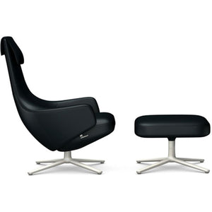 Repos Lounge Chair & Ottoman lounge chair Vitra Soft Light 16.1-Inch Leather Contrast - Nero - 66 +$900.00