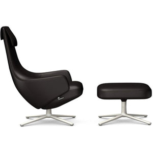 Repos Lounge Chair & Ottoman lounge chair Vitra Soft Light 16.1-Inch Leather Contrast - Chocolate - 68 +$900.00