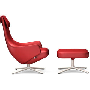 Repos Lounge Chair & Ottoman lounge chair Vitra Soft Light 16.1-Inch Leather Contrast - Red - 70 +$900.00