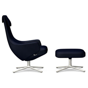 Repos Lounge Chair & Ottoman lounge chair Vitra Soft Light 18.1-Inch Cosy Contrast - Night Blue - 09