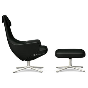 Repos Lounge Chair & Ottoman lounge chair Vitra Soft Light 18.1-Inch Cosy Contrast - Merino Black - 11