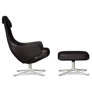 Repos Lounge Chair & Ottoman lounge chair Vitra Soft Light 18.1-Inch Leather Contrast - Chocolate - 68 +$900.00