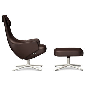 Repos Lounge Chair & Ottoman lounge chair Vitra Soft Light 18.1-Inch Leather Contrast - Marron - 69 +$900.00