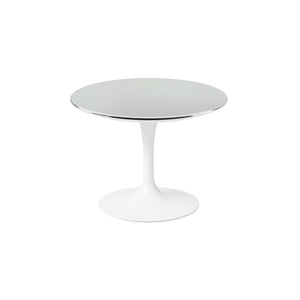 Saarinen 20-Inch Round Low Side Table side/end table Knoll White Chrome 