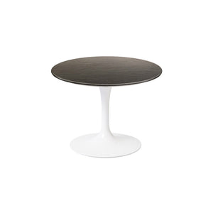 Saarinen 20-Inch Round Low Side Table side/end table Knoll White Slate, Natural 