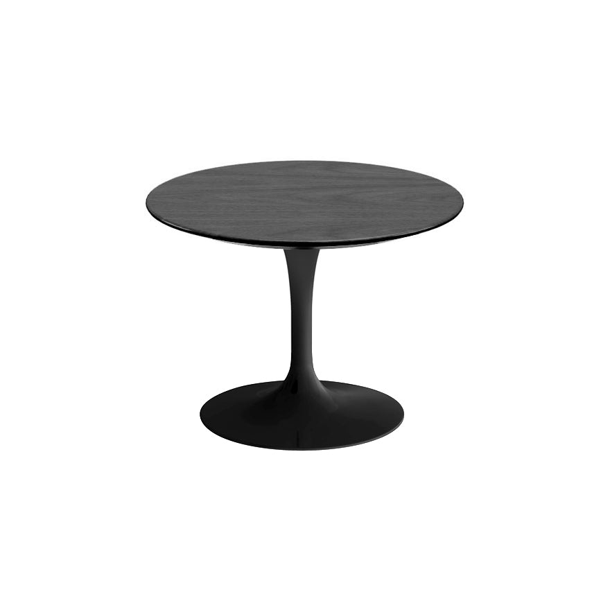 Saarinen 20-Inch Round Low Side Table side/end table Knoll Black Ebonized Walnut