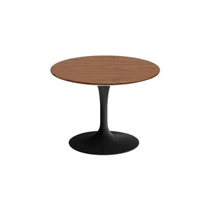 Saarinen 20-Inch Round Low Side Table side/end table Knoll Black Light Walnut 