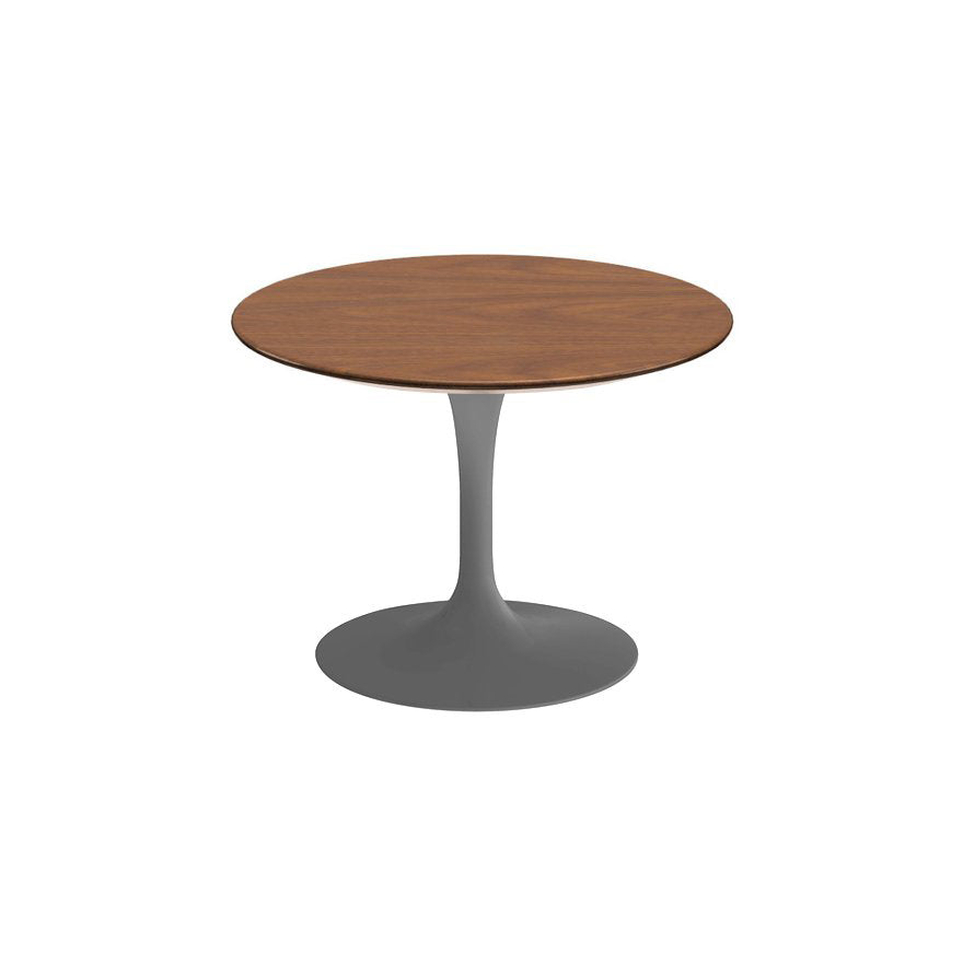 Saarinen 20-Inch Round Low Side Table side/end table Knoll Grey Light Walnut