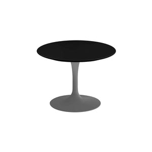 Saarinen 20-Inch Round Low Side Table side/end table Knoll Grey Black laminate, Satin finish 