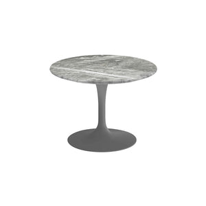 Saarinen 20-Inch Round Low Side Table side/end table Knoll Grey Grey marble, Shiny finish 