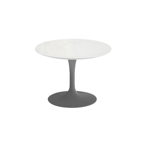 Saarinen 20-Inch Round Low Side Table side/end table Knoll Grey Vetro Bianco 