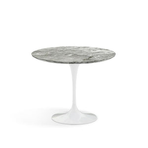 Saarinen 35" Round Dining Table Dining Tables Knoll White Grey marble, Satin finish 