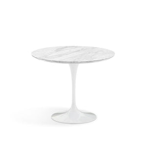 Saarinen 35" Round Dining Table Dining Tables Knoll White Carrara marble, Satin finish 