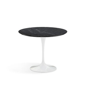 Saarinen 35" Round Dining Table Dining Tables Knoll White Nero Marquina marble, Satin finish 