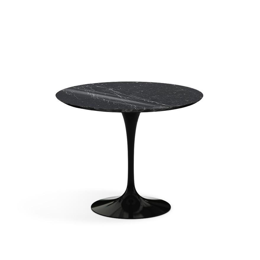 Saarinen 35" Round Dining Table Dining Tables Knoll Black Nero Marquina marble, Shiny finish