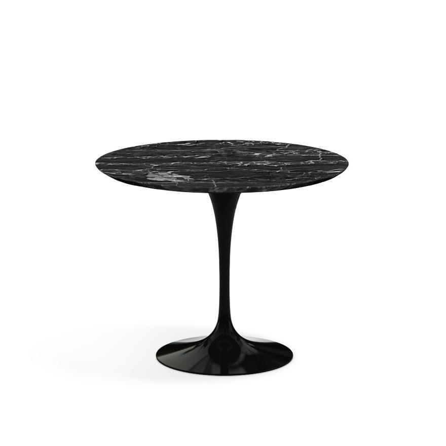 Saarinen 35" Round Dining Table Dining Tables Knoll Black Portoro marble, Shiny finish