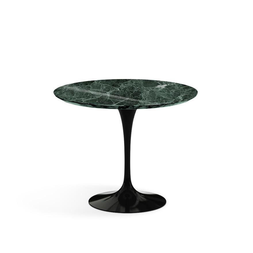 Saarinen 35" Round Dining Table Dining Tables Knoll Black Verde Alpi marble, Shiny finish