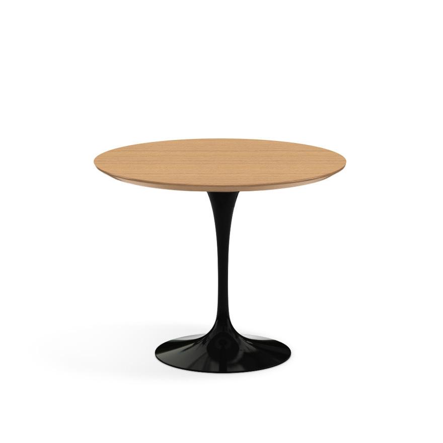 Saarinen 35" Round Dining Table Dining Tables Knoll Black Light Oak