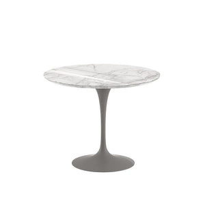 Saarinen 35" Round Dining Table Dining Tables Knoll Grey Calacatta marble, Shiny finish 