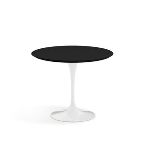 Saarinen 35" Round Dining Table Dining Tables Knoll White Black laminate, Satin finish 