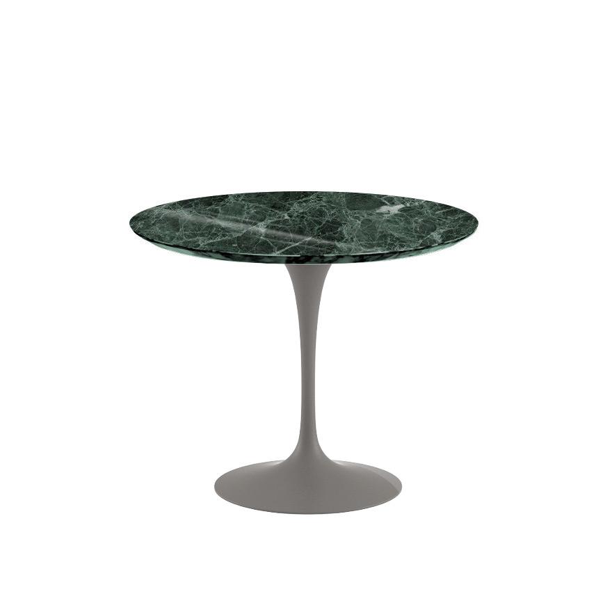 Saarinen 35" Round Dining Table Dining Tables Knoll Grey Verde Alpi marble, Shiny finish