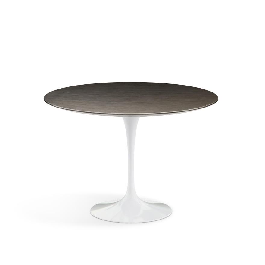 Saarinen 42" Round Dining Table Dining Tables Knoll White Slate, Natural