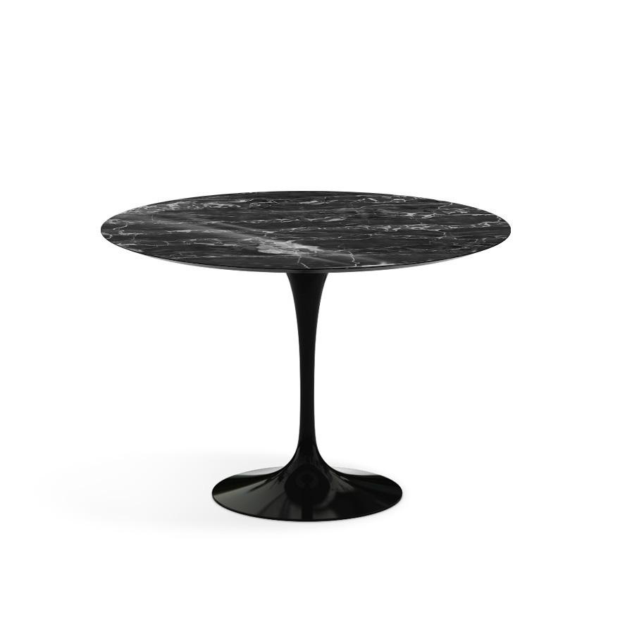 Saarinen 42" Round Dining Table Dining Tables Knoll Black Portoro marble, Shiny finish