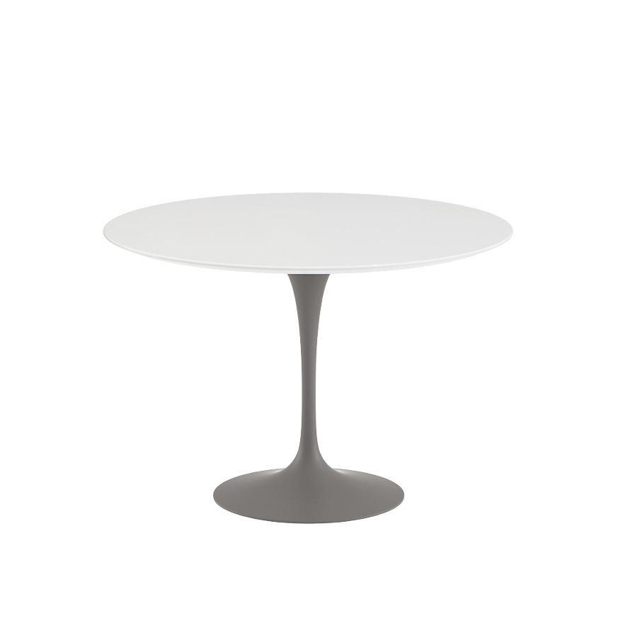 Saarinen 42" Round Dining Table Dining Tables Knoll Grey White laminate, Satin finish