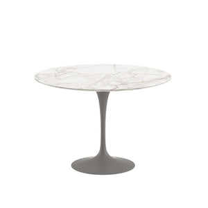 Saarinen 42" Round Dining Table Dining Tables Knoll Grey Calacatta Satin Coated Marble 